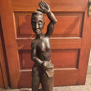 Vintage Hand Carved Wooden Sculpture